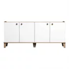 Lethak pakoworld sideboard in oak-white shade 180x41x78cm
