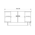 Zafore sideboard pakoworld in anthracite - oak shade 180x45x80cm
