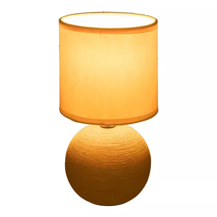 Table lamp PWL-1210 pakoworld E14 ceramic in yellow color D13x25cm