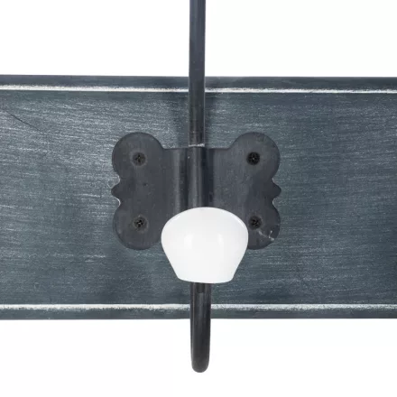 Coat hook Holden pakoworld mdf in antique black color 19.5x9x60.5cm