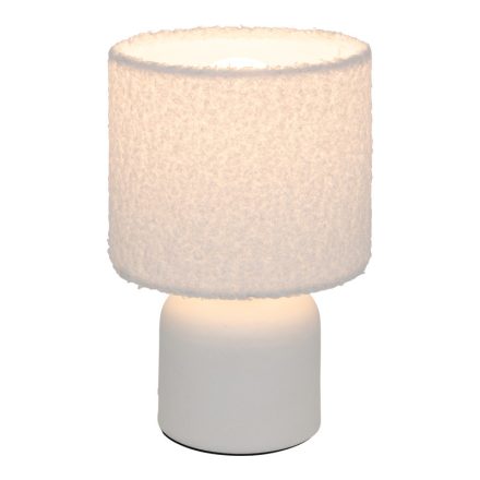 Table lamp Jela pakoworld in white color D14x22cm