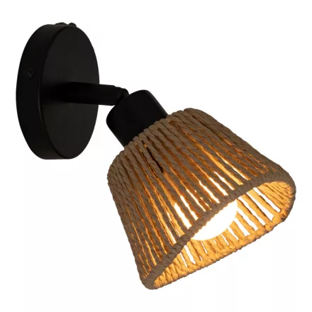 Wall lamp Hender pakoworld in natural-black D10x19.5cm