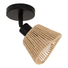 Wall lamp Hender pakoworld in natural-black D10x19.5cm