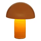 Table lamp Mushi pakoworld metal in yellow color D20x24,5cm