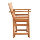 Kompa pakoworld director's chair, solid beech wood, walnut - Nexus beige fabric