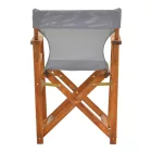 Kompa pakoworld director's chair, solid beech wood, walnut - Nexus grey fabric