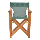 Kompa pakoworld director's chair, solid beech wood, walnut - Nexus green fabric
