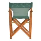 Kompa pakoworld director's chair, solid beech wood, walnut - Nexus green fabric