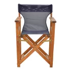 Kompa pakoworld director's chair, solid beech wood, walnut - Nexus black fabric