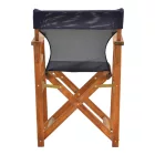 Kompa pakoworld director's chair, solid beech wood, walnut - Nexus black fabric
