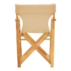 Kompa pakoworld director's chair, solid beech wood, natural - Nexus beige fabric