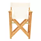 Kompa pakoworld director's chair, solid beech wood, natural - Nexus ecrou fabric