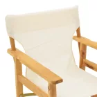 Kompa pakoworld director's chair, solid beech wood, natural - Nexus ecrou fabric