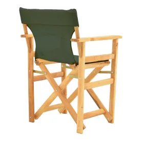   Kompa pakoworld director's chair, solid beech wood, natural - Nexus dark green fabric