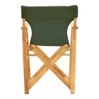 Kompa pakoworld director's chair, solid beech wood, natural - Nexus dark green fabric
