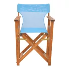 Kompa pakoworld director's chair walnut  solid beech wood and turqoise fabric
