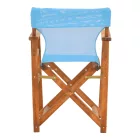 Kompa pakoworld director's chair walnut  solid beech wood and turqoise fabric