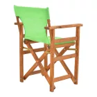 Kompa pakoworld director's chair walnut  solid beech wood and green fabric