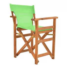   Kompa pakoworld director's chair walnut  solid beech wood and green fabric