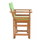 Kompa pakoworld director's chair walnut  solid beech wood and green fabric