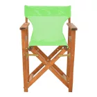 Kompa pakoworld director's chair walnut  solid beech wood and green fabric