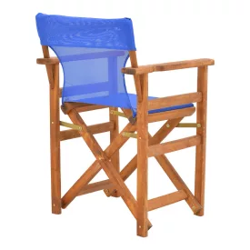  Kompa pakoworld director's chair walnut  solid beech wood and blue fabric
