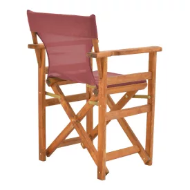   Kompa pakoworld director's chair walnut  solid beech wood and burgundy red fabric