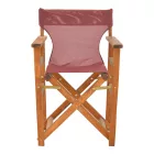 Kompa pakoworld director's chair walnut  solid beech wood and burgundy red fabric