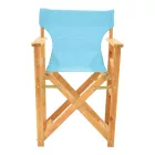 Kompa pakoworld director's chair natural color solid beech wood and turqoise fabric