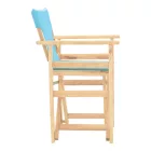 Kompa pakoworld director's chair  inpainted wood color solid beech wood and turqoise fabric