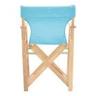 Kompa pakoworld director's chair  inpainted wood color solid beech wood and turqoise fabric