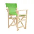Kompa pakoworld director's chair  inpainted wood color solid beech wood and green fabric