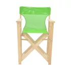 Kompa pakoworld director's chair  inpainted wood color solid beech wood and green fabric