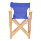 Kompa pakoworld director's chair  inpainted wood color solid beech wood and blue fabric