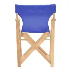Kompa pakoworld director's chair  inpainted wood color solid beech wood and blue fabric
