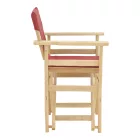 Kompa pakoworld director's chair  inpainted wood color solid beech wood and burgundy red fabric