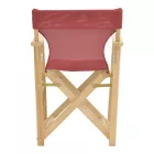 Kompa pakoworld director's chair  inpainted wood color solid beech wood and burgundy red fabric