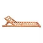 Deckchair Specta pakoworld solid beech wood in walnut color 60x190x50cm