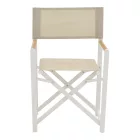 Director's chair Mabu pakoworld white aluminum 56x48x86cm