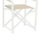 Director's chair Mabu pakoworld white aluminum 56x48x86cm