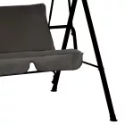 Globo pakoworld garden swing metal black-fabric grey 170x110x153cm