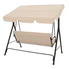 Globo pakoworld garden swing metal black-fabric beige 170x110x153cm