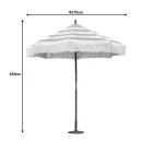 Garden umdrella Brilie pakoworld wood-macrame D2.70x2.60 m brown-white