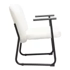 Vindor pakoworld armchair cream fabric with black metal leg 65x68.5x79.5cm