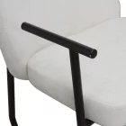 Vindor pakoworld armchair cream fabric with black metal leg 65x68.5x79.5cm