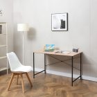 Work desk Senzia pakoworld in natural color with black metal 120x60x75cm