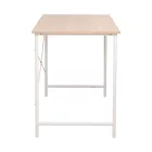 Work desk Senzia pakoworld in natural color with white metal 120x60x75cm