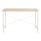 Work desk Senzia pakoworld in natural color with white metal 120x60x75cm