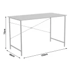 Work desk Senzia pakoworld in natural color with white metal 120x60x75cm