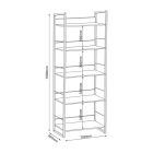 Bookcase Dorfie pakoworld in natural color with black metal 70x30x159cm